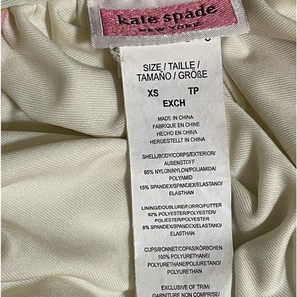 Kate Spade Cucumber Floral Tie Bandeau Bathing Swim Suit size XS NEW - Picture 8 of 9